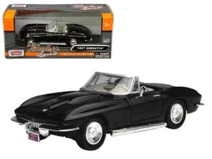 MotorMax Timeless Legends 1967 Corvette Black 1:24 Diecast Model #73224 - Picture 1 of 1