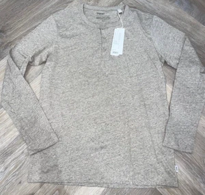Esprit Mens Long Sleever Grandad Top Size S Regular Fit Light Beige RRP £29 - Picture 1 of 4