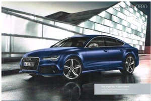 AUDI RS7 SPORTBACK ORIGINAL 2016 FACTORY UK SALES BROCHURE - Picture 1 of 1
