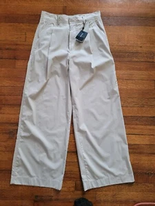 Pantalones para mujer Massimo Dutti talla 4 nuevos con etiquetas Liberty plisados pierna ancha beige - Imagen 1 de 7