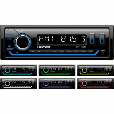 Blaupunkt Autoradio BPA 1123 BT Stereo Bluetooth USB AUX Eingang Mehrfarbig - Bild 1 von 4