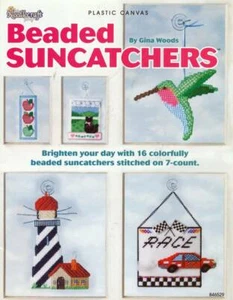 NEW THE NEEDLECRAFT SHOP PLASTIC CANVAS BEADED SUNCATCHERS OOP - Picture 1 of 2