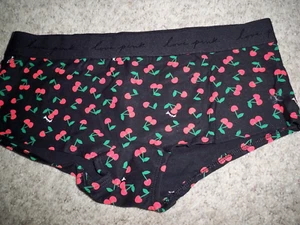 Victoria's Secret Boyshort Kirschen schwarz Large NEU - Bild 1 von 3