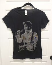Elvis Rhinestoned Tee Shirt-Sz Large