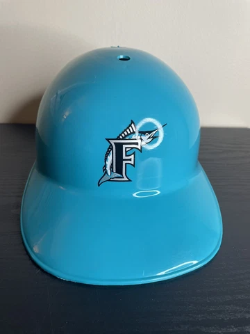 Florida Marlins Vintage Full Size MLB Plastic Batting Helmet With Liner Hard Hat Cover