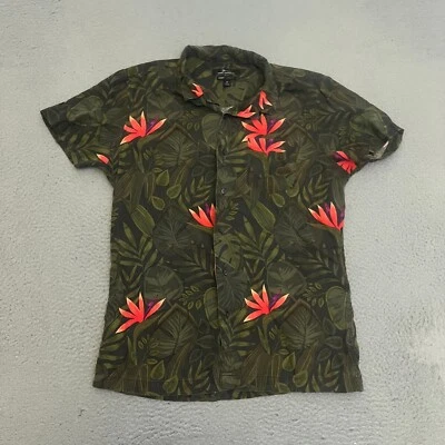 Рубашка мужская Marc Anthony размер средний тонкий цветочный короткий рукав на пуговицах Lyocell - Изображение 1 из 4