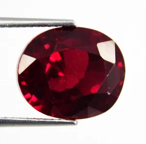 Certified 6.55 Ct Natural Ruby Mozambique Red Ruby Oval Cut Loose Gemstone - Picture 1 of 12