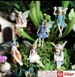 Fairy Garden - 6pcs Miniature Fairies Figurines Accessories Outdoor House Decor - Picture 1 of 10