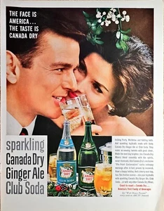 CANADA DRY - Club Soda - Sparkling - Ginger Ale - 1960 Vintage Print Ad - Picture 1 of 1