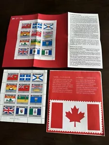 Canada Mint Never Hinged 1979 sheet of 12 Provincial & Territorial Flags - Picture 1 of 9