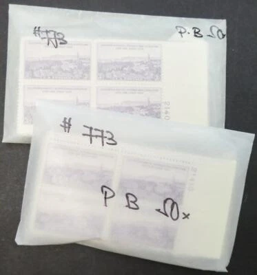 EDW1949SELL : USA 1935 Scott #773. 100 Plate Blocks. All Very Fine, Mint NH - Image 1 of 3