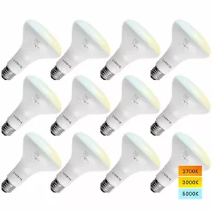 Luxrite BR30 Flood LED Bulb 10W=65W 3 Colors Option Dimmable Damp Rated 12-Pack - Picture 1 of 8