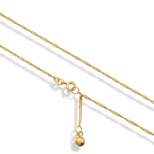 Fußkette 333 Gelbgold Kugel Kette 8 Karat 25cm Zwischenöse bei 22,5cm Neu - Picture 1 of 3