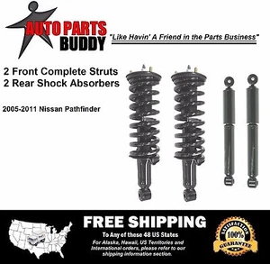 Full Set 2 Front Complete Struts 2 Shocks Lifetime Warr. Fits Nissan Pathfinder - Picture 1 of 4