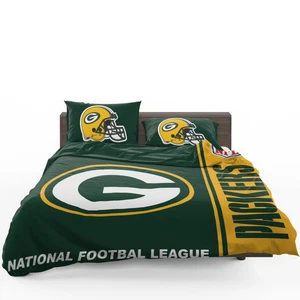 NFL Green Bay Packers Quilt Duvet Cover Set Comforter Cover Super King
