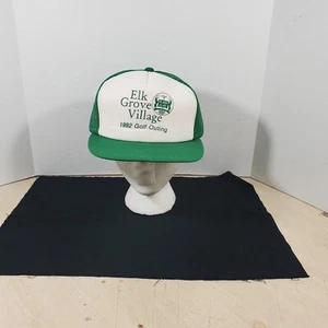 Vintage 1992 Elk Grove Village Golf Outing Foam Mesh Snapback Trucker Hat Cap - Picture 1 of 12