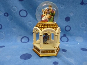 Collectible Musical Nativity Water Globe With Revolving Angel in Gazebo - Picture 1 of 11
