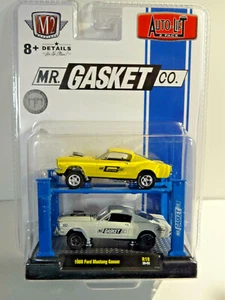 M2 MACHINES AUTO-LIFT 2 PACK - WHITE & YELLOW - 1966 FORD MUSTANG GASSER - Picture 1 of 1