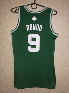 Rare Boston Celtics Basketball Jersey Size L Boys Mens S #9 Rondo Adidas Green - Picture 1 of 15