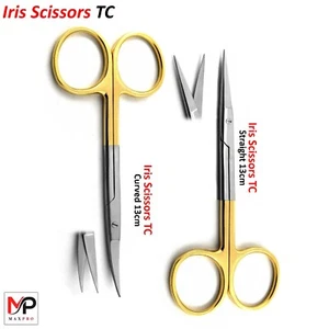Dental Surgical Dissecting Operating Tissues Gum Suture Iris Scissors TC Shears - Picture 1 of 4