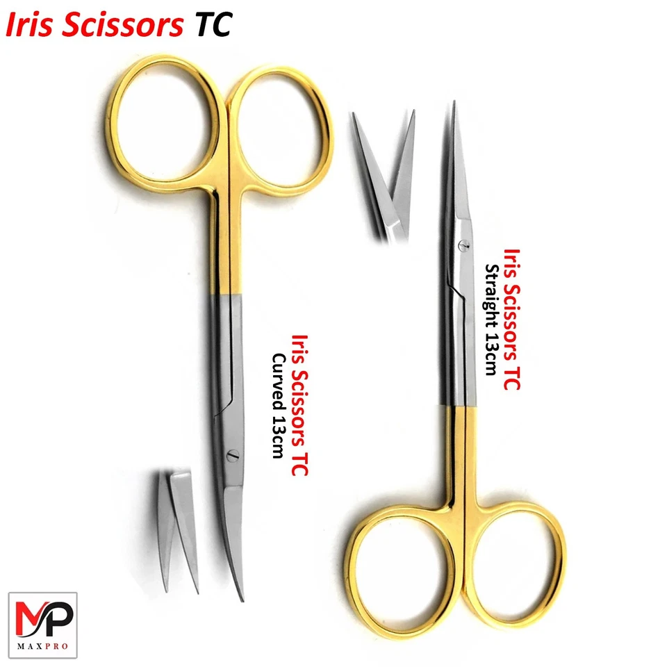 Dental Surgical Dissecting Operating Tissues Gum Suture Iris Scissors TC Shears - Image 1 of 1
