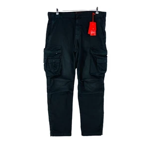DIESEL P-ARGYM Mens Black Regular Straight Fit Cargo Trousers EUR 54 W37 - Picture 1 of 12
