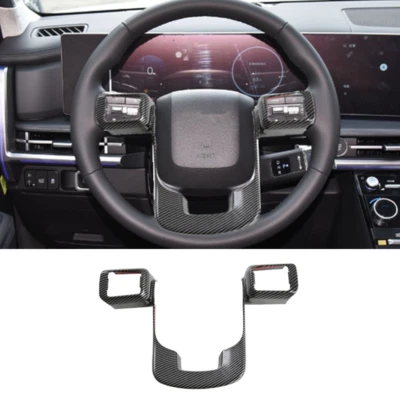 Carbon Fiber Steering Wheel Decor Frame Trim For Hyundai Santa Fe 2024 2025 - image 1 of 4