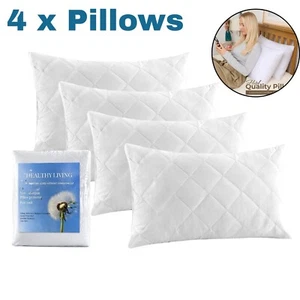 Extra Filled Pillows Large Hotel Quality Neck Back Support Bed Pillow 2 & 4 Pack - Picture 1 of 20