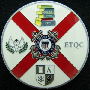 US Coast Guard USCG Education and Training Quota Management ETQC Challenge Coin - Picture 1 of 2