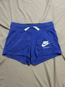 Pantalones Cortos Nike Just Do It Athleisure Azul Oscuro Cordón Ligeros Cómodos Mujeres S - Imagen 1 de 5