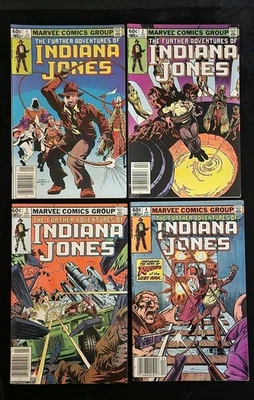 Lote Otras Aventuras de Indiana Jones #1-4 Quiosco Marvel Comics 1983  Foto 1 de 4