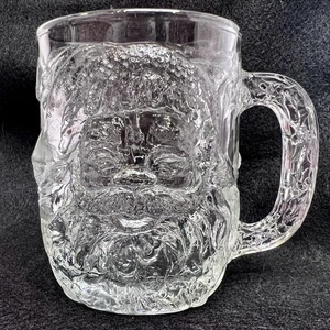 Tazza o tazza caffè Babbo Natale Natale 4" LUMINARC vetro trasparente 3D - Foto 1 di 16