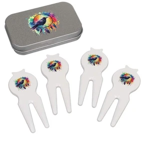 'Raven Dreamcatcher' Golf Divot Tool / Repair Fork Gift Set (GO00062908) - Picture 1 of 2