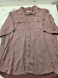 Vintage rotes Wrangler Kurzarmhemd mit Knopfleiste Herren XL - Bild 1 von 3