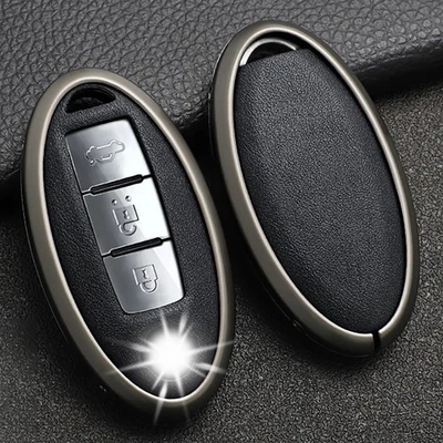 For Nissan Rogue Sport X-Trail Qashqai Metal Key Fob Case Cover Accessories - Image 1 of 4