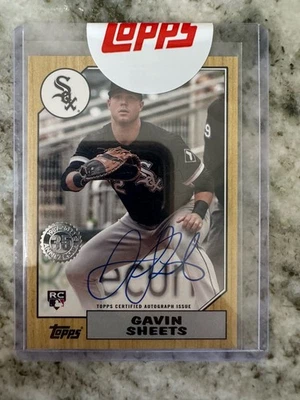 Gavin Sheets 2022 Topps Series 1 - 1987 Topps Baseball Autographs #87BA-GSH RC - Image 1 of 2
