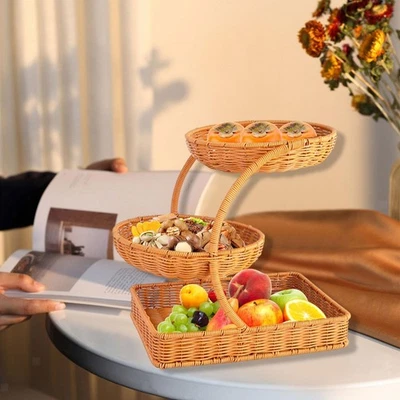 Geflochtener, Mehrstöckiger Obstkorb Für Die Küchentheke – - Image 1 of 4