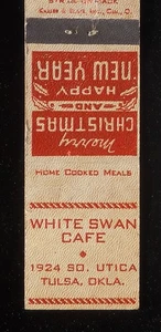 30er Jahre? Frohe Weihnachten weißer Schwan Cafe hausgemachte Mahlzeiten 1924 So. Utica Tulsa OK - Bild 1 von 2