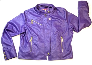 Vintage Y2k Apple Bottoms Moto Jacket Purple Damen Größe 2X gefüttert - Bild 1 von 23