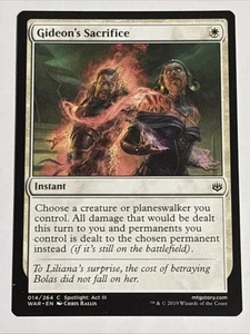MTG War of the Spark Gideon's Sacrifice 014/264 NM - Picture 1 of 2