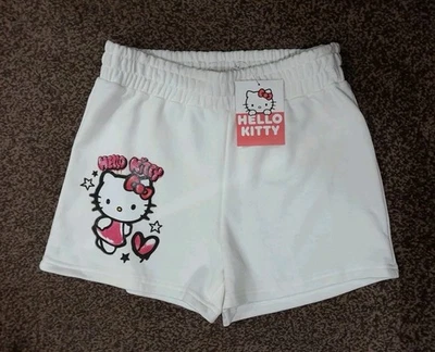 Primark Hello Kitty Ladies White Shorts Size Small 10-12 Brand New With Tags - Image 1 of 4