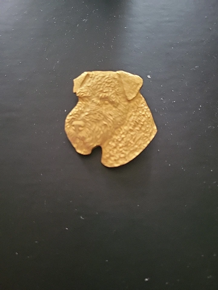 Broche prendedor arte perro Airedale Terrier original Foto 1 de 2