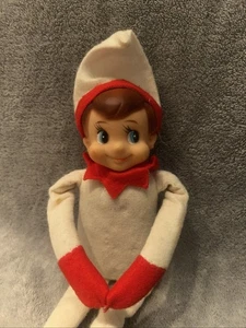 Muñeca elfa abrazadera de rodilla vintage años 60. Hecho en Japón. Juguete Pixie de fieltro de Navidad - Imagen 1 de 3