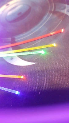 4 x 1  1/2" rods of High Viz 1.5 mm/.060 inch Bright Fiber Optic  - Image 1 of 4