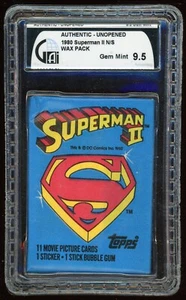 Topps Superman II 1980 paquete de cera GAI 9,5 - Imagen 1 de 3
