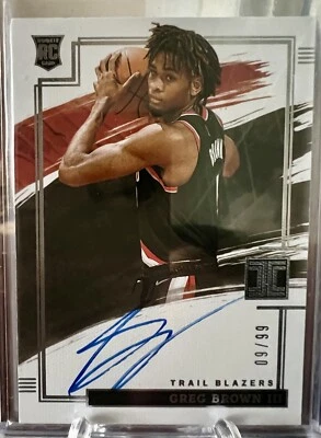 Greg Brown III ROOKIE ON-CARD AUTO 2021-22 Panini Impeccable /99 #RA-GBR RC SP - Image 1 of 2