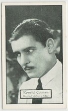 Ronald Colman 1933 Turf Personality Series Film Stars Tobacco Card #52