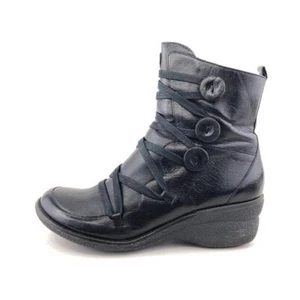 Miz Mooz Octavia Casual Ankle Boots EUR 39 Womens Size 8 Black Leather Zip - Picture 1 of 12