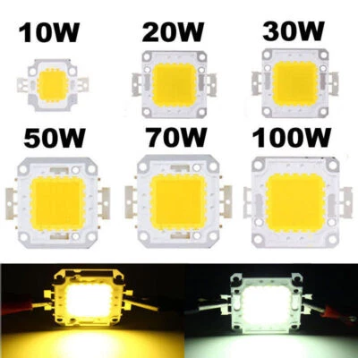 10W 20W 30W 50W 70W 100W 12V-36VHigh Power LED Chip COB SMD Bulb DIY Lamp Light - Image 1 of 4