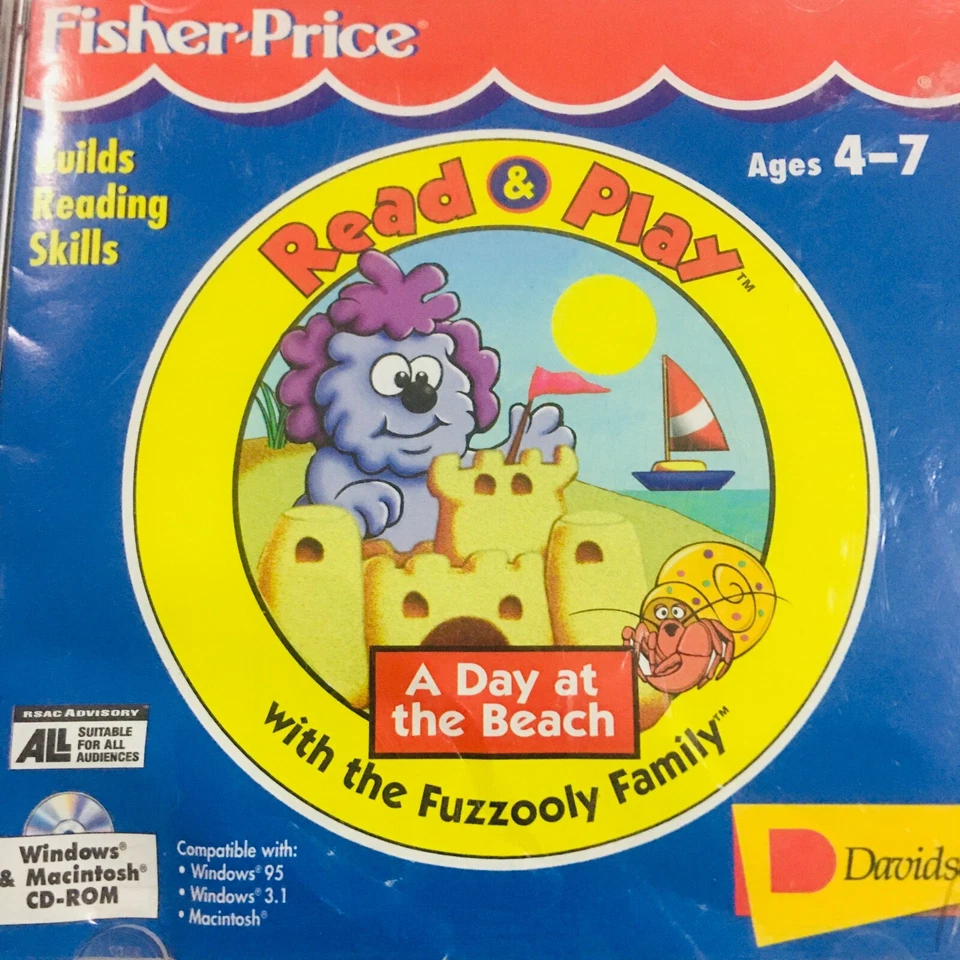 Fisher Price Read & Play A Day At The Beach PC CD-Rom Windows Mac Home School - Image 1 of 4